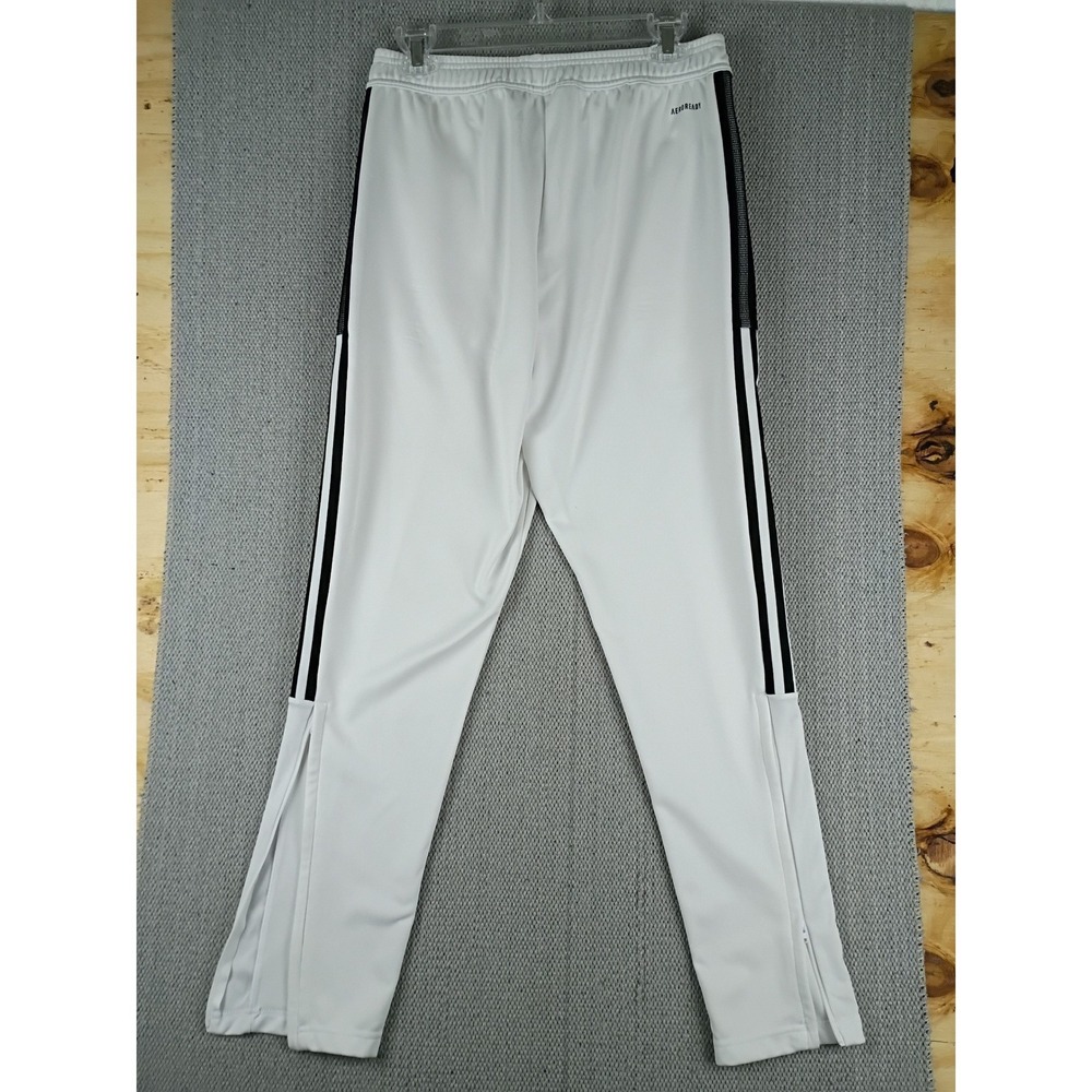 Adidas Tiro Track Pants Mens M* White Black AeroReady Primegreen Soccer Joggers - Picture 4 of 10